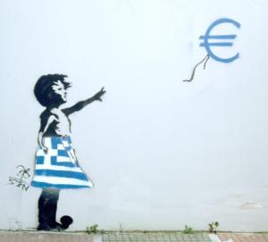 banksy euro greece